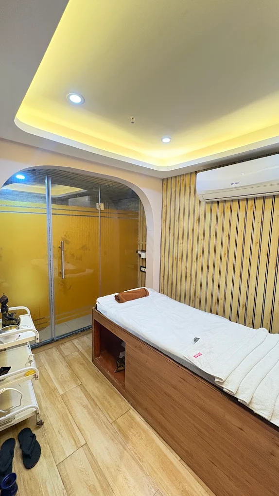 Massage therapy room at Morphosis Spa